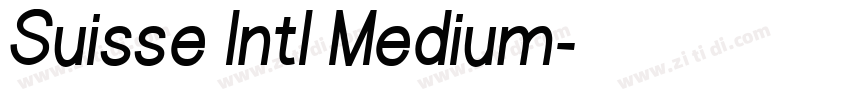 Suisse Intl Medium字体转换